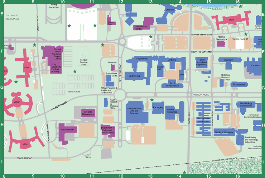 Michigan State University Campus Map Printable