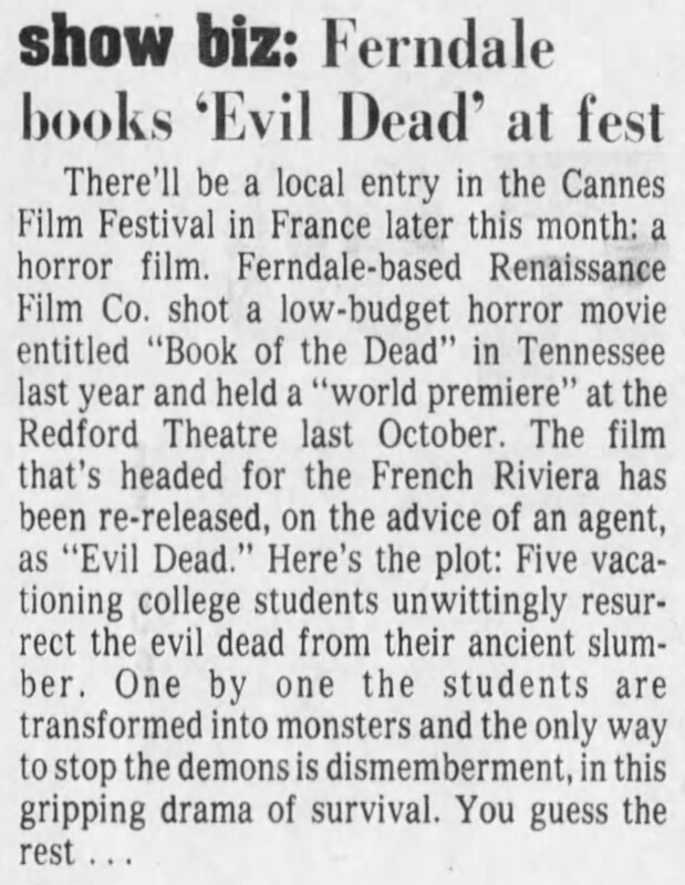 Book of the Dead: The Evil Dead Saga — The Cinemagic Theater